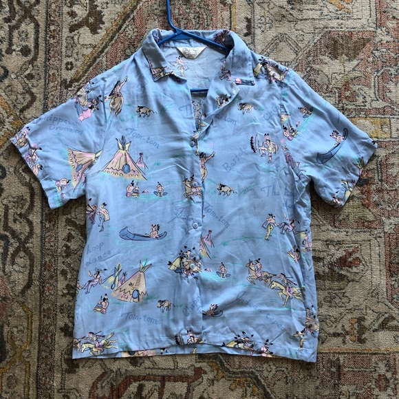 Vintage Tops - Vintage American Chippewa Drummers button up